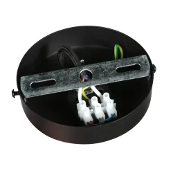 Pendelleuchte DROVIA, Ø15cm, 1-flammig, E27, IP20, schwarz/rauchfarben