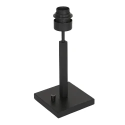 Tischleuchte STANG, Fuß eckig, 1-flammig, H: 40cm, E27, IP20, schwarz, Schirm kork