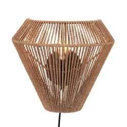 Wandleuchte ROPEX, 1-flammig, E27, IP20, schwarz/braun