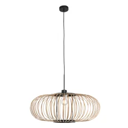 pendant luminaire SILVA 1 flame E27 IP20, black dimmable