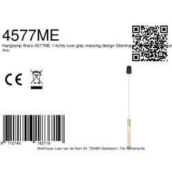 LED Pendelleuchte ALISIO, 1-flammig, 8W, 2200-2700K, 990lm, IP20, messing