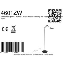 floor lamp DAPHNE 2 1 flame IP20, black dimmable