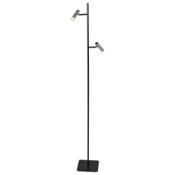 floor lamp LUMO 2 flames IP20, black dimmable