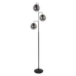 floor lamp BOLLIQUE 3 flames E14 IP20, black dimmable