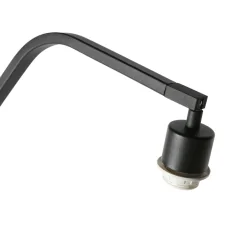 Stehleuchte ZIG-ZAG, 1-flammig, H: 175cm, E27, IP20, schwarz, Schirm Leinen weiß