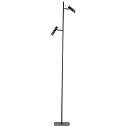 LED Stehleuchte VOLARI, 2-flammig, 2×5W, 2700K, 2×500lm, IP20, schwarz