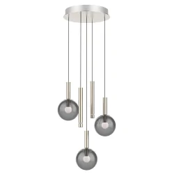 LED Pendelleuchte VOLARI, 5-flammig, 5×5W, 2300-2700K, 5×500lm, IP20, stahl