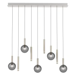 LED Pendelleuchte VOLARI, 9-flammig, 9×5W, 2300-2700K, 9×500lm, IP20, stahl