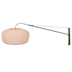 Wandleuchte VELA LINO, 1-flammig, E27, IP20, bronze / Schirm creme