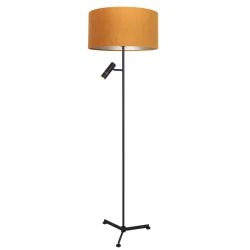 floor lamp STANG 2 flames E27 + GU10 IP20, black dimmable