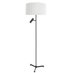 floor lamp STANG 2 flames E27 + GU10 IP20, black dimmable