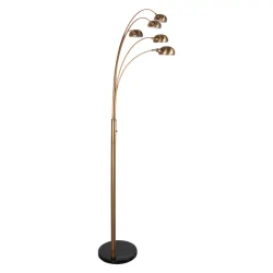 floor lamp PENTRA 5 flames E14 IP20, bronze dimmable