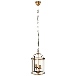 Pendelleuchte PIMPERNEL, 2-flammig, 2x E27, bronze gebürstet / Glas klar