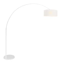 floor lamp SPARKLED LIGHT cylindrical, with switch, with shade, with plug, adjustable E27 IP20, black matt dimmable