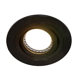 Einbauleuchte PÉLITE SPOT, IP20, rund, Ø 10cm, GU10 max. 40W,  schwenkbar, schwarz matt