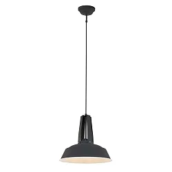 Pendelleuchte EDEN, Ø 42cm, E27, mit Textilkabel, schwarz matt