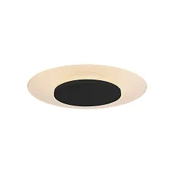 LED Wand- und Deckenleuchte LIDO, IP20, Ø 36cm, indirekt, mit Loch-Diffusor, 18W 2700K 1500lm, dimmbar, schwarz matt
