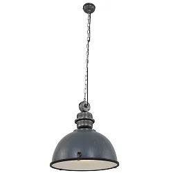 pendant luminaire BIKKEL - Ø 52CM 1 flame, large E27 IP20, concrete grey dimmable