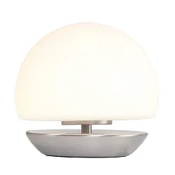table lamp ANCILLA round, short, with touch dimmer G9 IP20, steel brushed dimmable