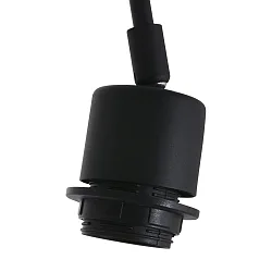 wall luminaire ELEGANT CLASSY with switch, with shade, with strain relief, with plug, adjustable E27 IP20, black matt 