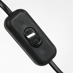 Wandleuchte / Bogenleuchte SPARKLED LIGHT,  E27, mit Schnurschalter + halbrundem Schirm, schwarz matt / Opalglas weiß