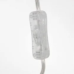 Wandleuchte / Bogenleuchte SPARKLED LIGHT,  E27, mit Schnurschalter + halbrundem Schirm, stahl gebürstet / Rauchglas