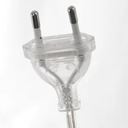 Stehleuchte / Bogenleuchte SPARKLED LIGHT, E27, Schirm halbrund, stahl gebürstet / Rauchglas klar