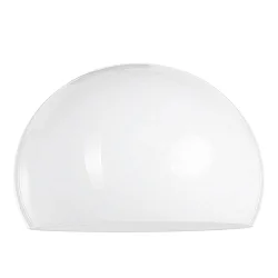 Leuchtenschirm KAPPEN PLEXI BALL 380, Ø 38cm, halbrund, Plexiglas, opalweiß