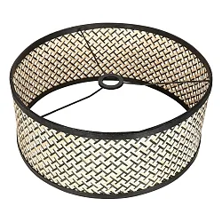 Schirm Ø x H: 50 x 20cm, Bambus, schwarz