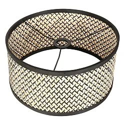 Schirm Ø x H: 40 x 20cm, Bambus, schwarz