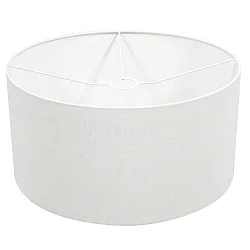 Leuchtenschirm KAPPEN, Ø 40cm / Höhe 20cm, zylindrisch, Leinen weiß
