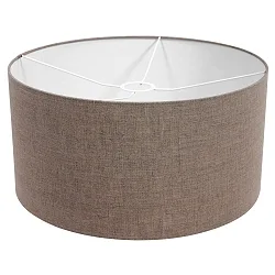 Leuchtenschirm KAPPEN, Ø 40cm / Höhe 20cm, zylindrisch, Leinen schlamm