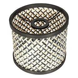 Schirm Ø x H: 20 x 15cm, Bambus, schwarz