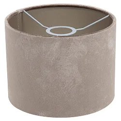 Leuchtenschirm KAPPEN, Ø 20cm / Höhe 15cm, zylindrisch, Velours silber