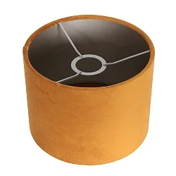 Leuchtenschirm KAPPEN, Ø 20cm / Höhe 15cm, zylindrisch, Velours sandgold
