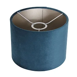 Schirm Ø x H: 20 x 15cm, Velour, blau