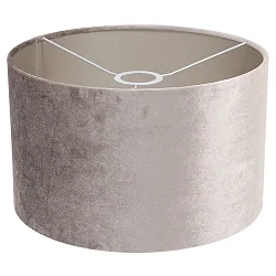 Leuchtenschirm KAPPEN, Ø 30cm, zylindrisch, Velours silber