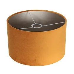 Leuchtenschirm KAPPEN, Ø 30cm, zylindrisch, Velours sandgold