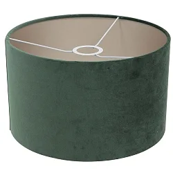 Leuchtenschirm KAPPEN, Ø 30cm, zylindrisch, Velours samtgrün