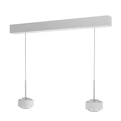 Pendelleuchte PUK! PRO 120 MOTION 2-flammig IP20, chrom, weiß matt dimmbar