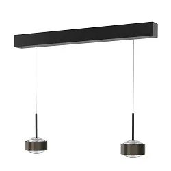 Pendelleuchte PUK! PRO 120 MOTION 2-flammig IP20, schwarz matt dimmbar