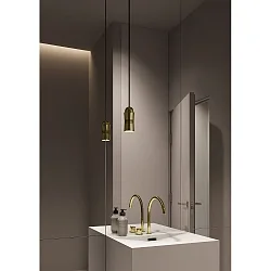 LED Aufbau-Pendelleuchte NEO! SWING (HV), 10W 2700K 25-65° (variabel), CRi 90, dimmbar, messing / schwarz