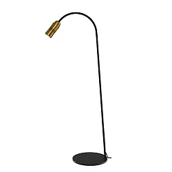 LED Steh- und Leseleuchte NEO! FLOOR (NV), 14W 2700K 25-65° (variabel), CRi 90, mit Flexarm, messing / schwarz
