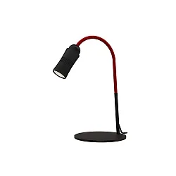 LED Tischleuchte NEO! TABLE (NV), 14W 2700K 25-65° (variabel), CRi 95, mit Flexarm, schwarz matt / rot
