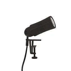LED Klemmleuchte NEO! CLAMP (HV), 10W 2700K 25-65° (variabel), CRi 90, schaltbar, schwarz matt
