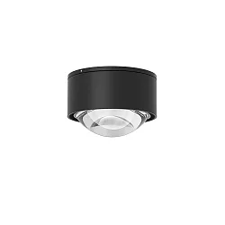 LED Downlight PUK MINI ONE 2, Ø 8cm, 8W 2700K, CRi 90, starr, dimmbar, ohne Linse, schwarz matt