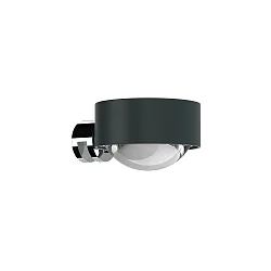LED Spiegel-Klemmleuchte PUK MINI WALL FIX, IP20, Ø 8cm, Up/Down, 16W 2700K, CRi 90, ohne Linse, anthrazit matt/chrom