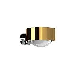 LED Spiegel-Klemmleuchte PUK MINI WALL FIX, IP20, Ø 8cm, Up/Down, 16W 2700K, CRi 90, ohne Linse, 24 Karat vergoldet/chrom