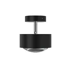 LED Deckenleuchte PUK MAXX TURN, Ø 12cm, 10W 2700K, CRi 90, dreh-/schwenkbar, dimmbar, ohne Linse, schwarz matt/chrom
