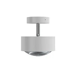 LED Deckenleuchte PUK MAXX TURN, Ø 12cm, 10W 2700K, CRi 90, dreh-/schwenkbar, dimmbar, ohne Linse, weiß matt/chrom